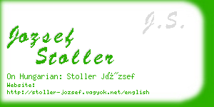 jozsef stoller business card